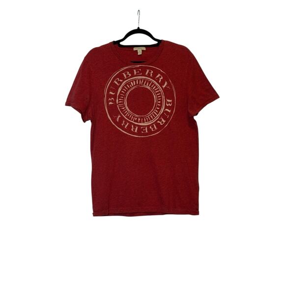 Burberry red circular logo short sleeves t shirt size Medium - Picture 9 of 13